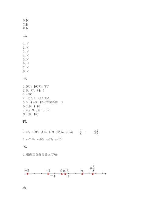 小学六年级升初中模拟试卷及参考答案【新】.docx