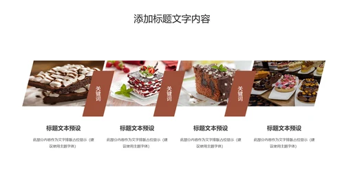 美食巧克力甜点糕点下午茶动态PPT模板