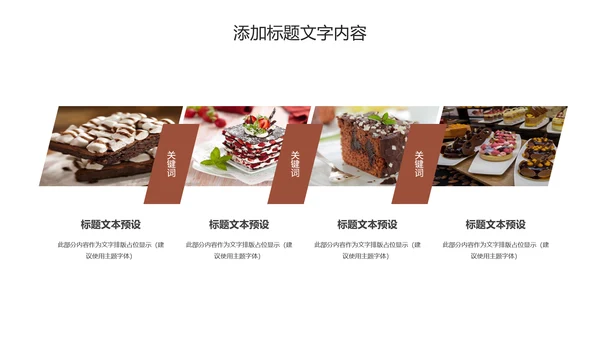 美食巧克力甜点糕点下午茶动态PPT模板