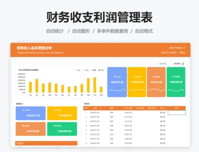 财务收入支出利润表