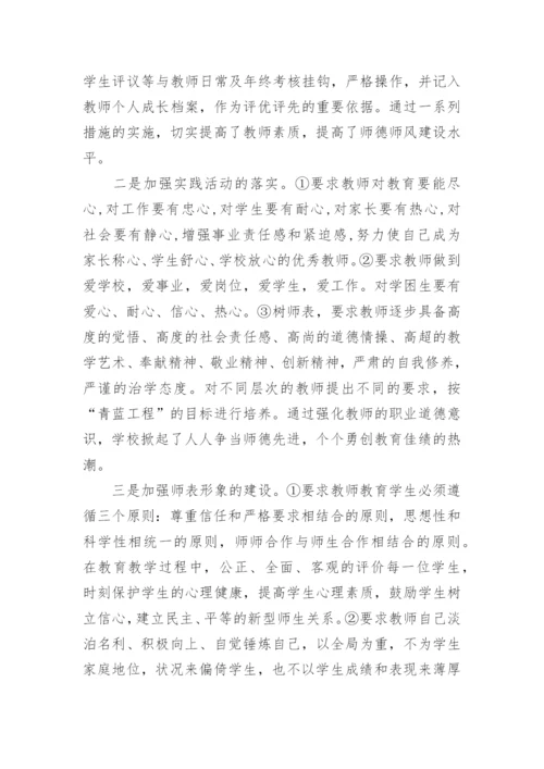 师德师风建设先进集体事迹材料.docx