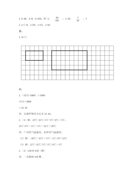 青岛版数学小升初模拟试卷附完整答案【历年真题】.docx