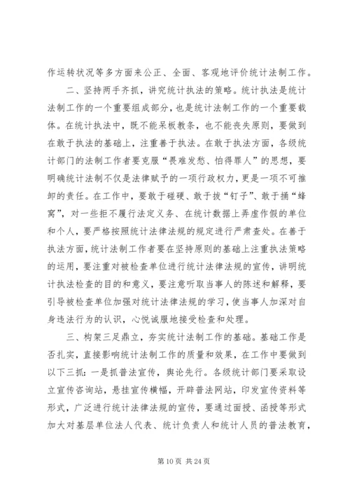 强化统计法制规划安排的工作总结.docx