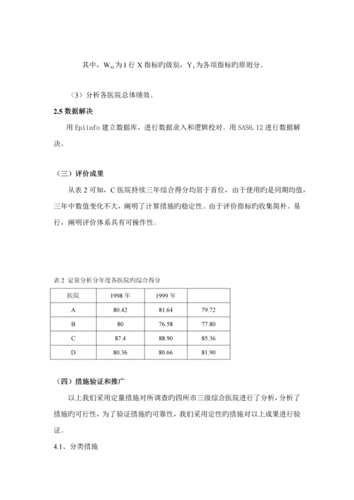 医院绩效考评指标方法.docx