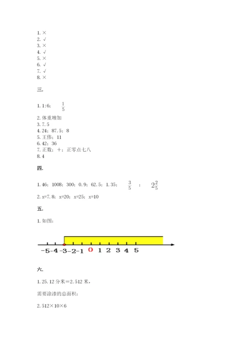 苏教版数学六年级下册试题期末模拟检测卷附答案【综合题】.docx
