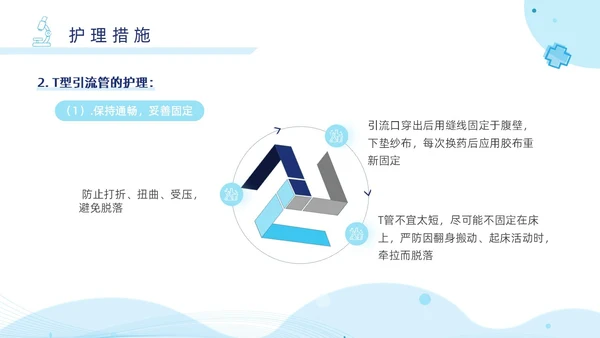 胆囊结石护理查房蓝色医疗扁平风简约胆道疾病病人护理医学类PPT模板