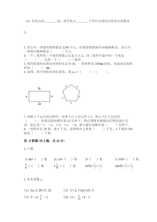 小学六年级下册数学期末卷附答案【综合题】.docx