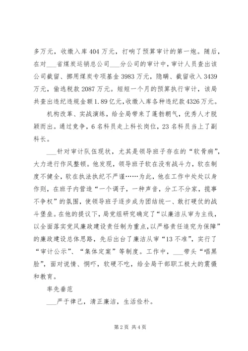 市审计局党组书记先进事迹材料.docx