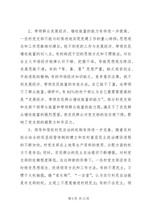 村党支部领导核心作用调研报告.docx