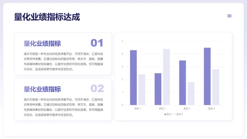 长春花蓝简约风通用述职报告岗位竞聘PPT模板