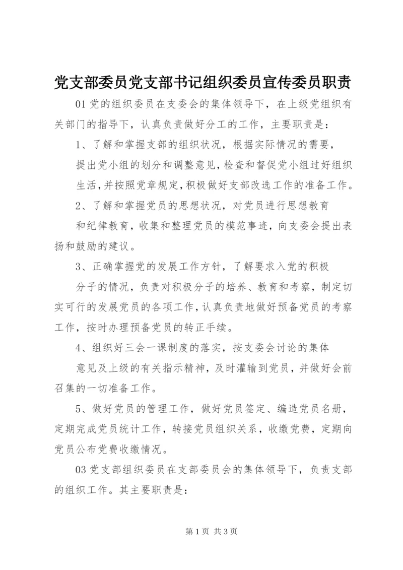 党支部委员党支部书记组织委员宣传委员职责.docx