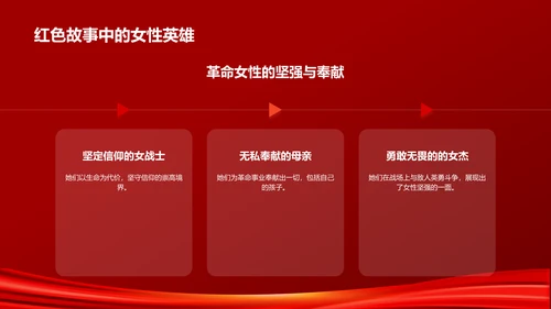 红色商务风红色故事PPT模板
