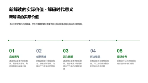 历史知识的实务应用PPT模板