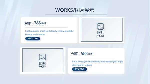 蓝色公司简介企业宣传工作总结PPT