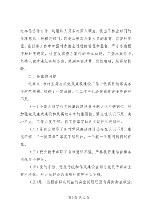 林业局党风廉政建设工作汇报.docx