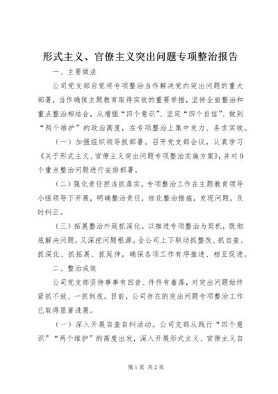 形式主义、官僚主义突出问题专项整治报告.docx