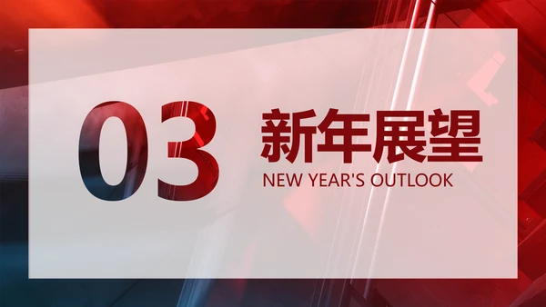 红色创意商务风年终回顾年会表彰