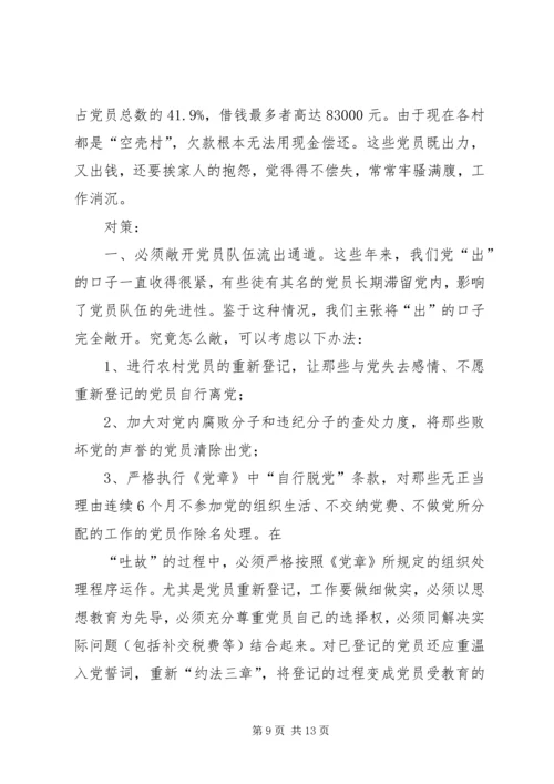 对X乡党员队伍状况的调查与思考 (3).docx