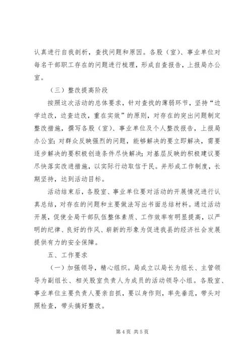 人社局纪律作风整顿活动方案.docx