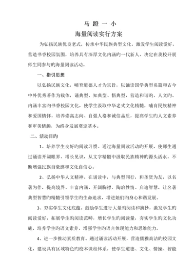 海量阅读专题方案.docx