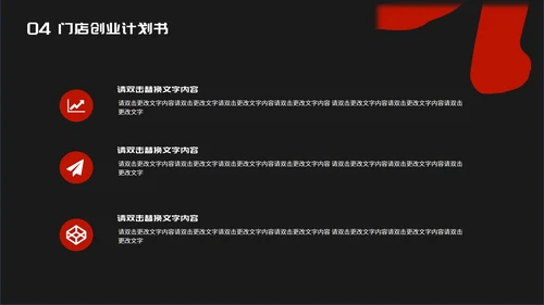 黑色时尚风门店创业计划书PPT模板