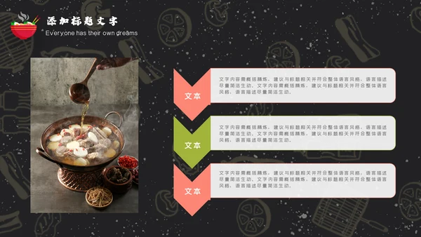 中国传统美食文化深夜食堂通用PPT模版