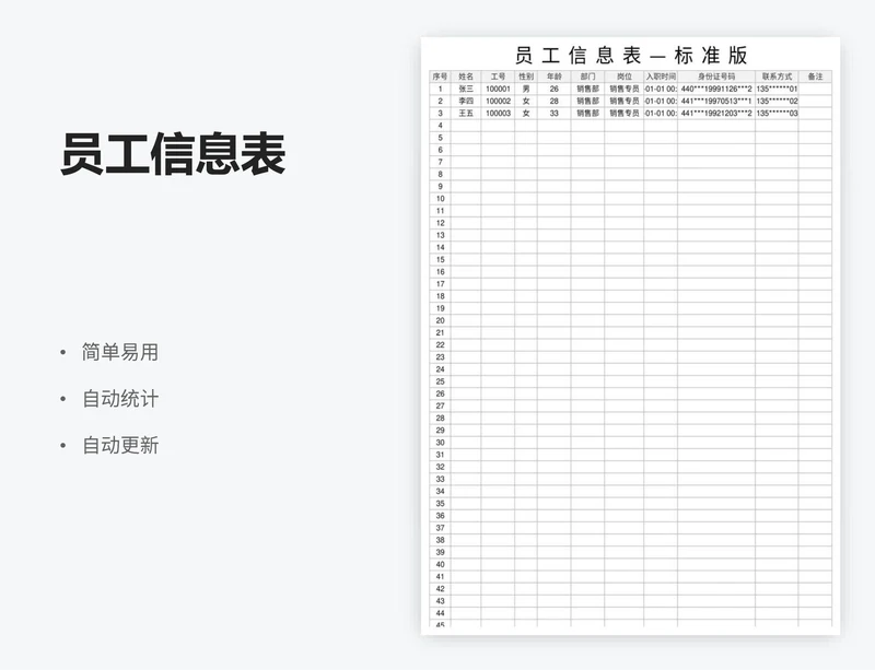 员工信息表