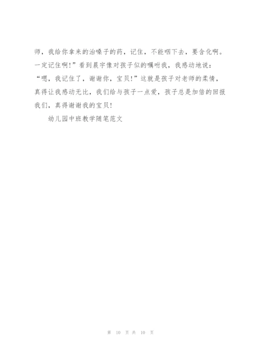 幼儿园中班教学随笔范文5篇.docx