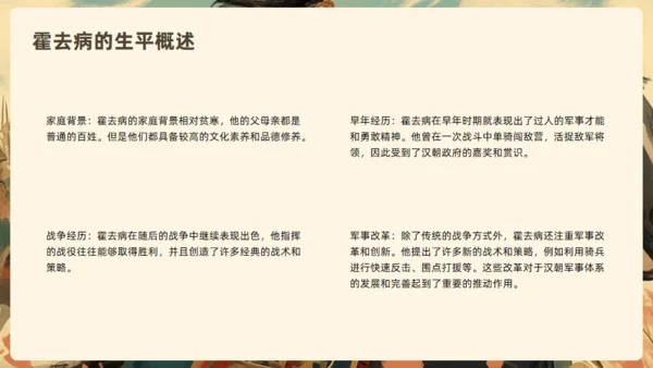 霍去病介绍通用PPT模板