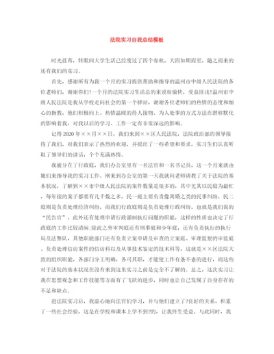 精编之法院实习自我总结模板.docx