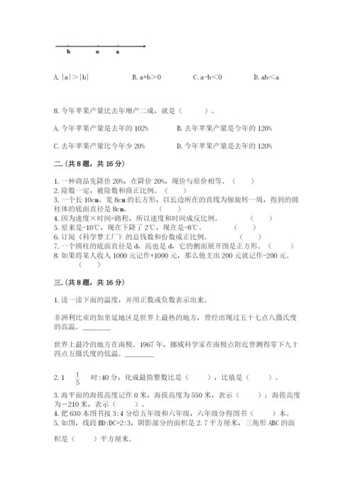 小升初数学综合模拟试卷附参考答案（b卷）.docx