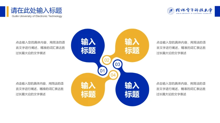 桂电电子科技大学专属学术汇报毕业答辩教学课件通用PPT模板