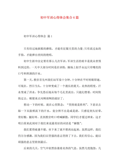 初中军训心得体会集合6篇（二）.docx