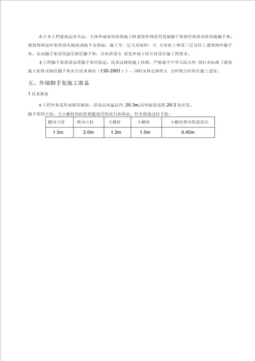 干挂石材脚手架施工方案