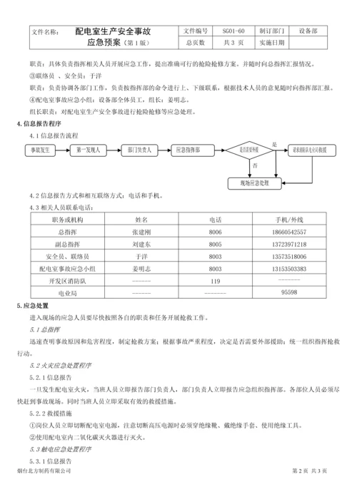 配电室生产安全事故应急预案.docx