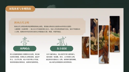 绿色中国风陕西博物馆介绍PPT模板