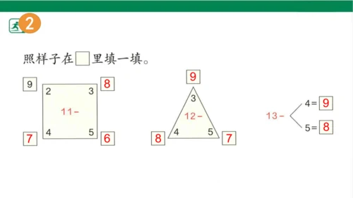 人教版（2023春）数学一年级下册2.6  十几减几的练习课课件（17张PPT)