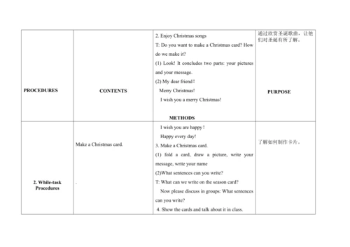 Unit 8 At Christmas 单元整体教案设计（4个课时）