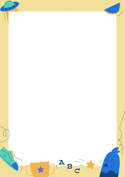 可爱卡通风格信纸学习纸