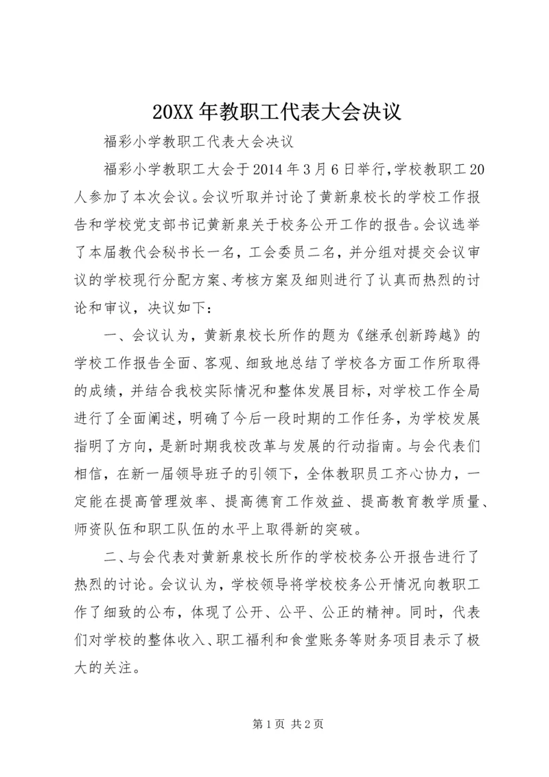 20XX年教职工代表大会决议 (5).docx