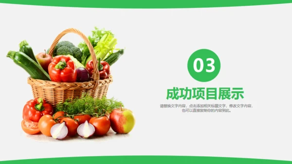 蔬菜果蔬农业绿色有机蔬菜通用PPT模板
