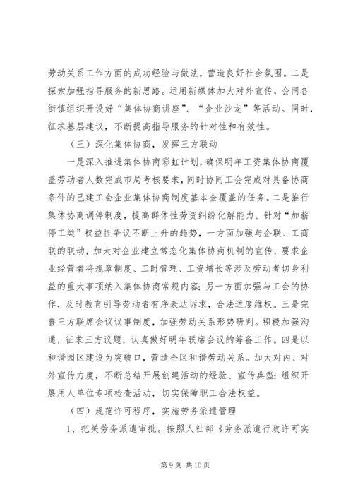 人社局劳动关系调解仲裁科工作总结.docx