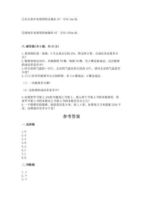 衡水小学毕业数学试卷含答案（综合卷）.docx