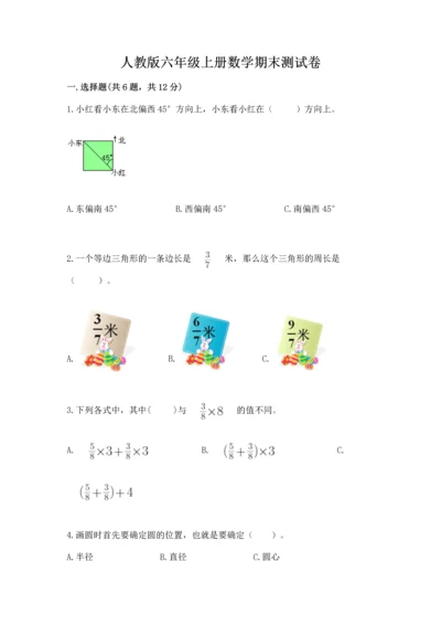 人教版六年级上册数学期末测试卷附完整答案（全优）.docx