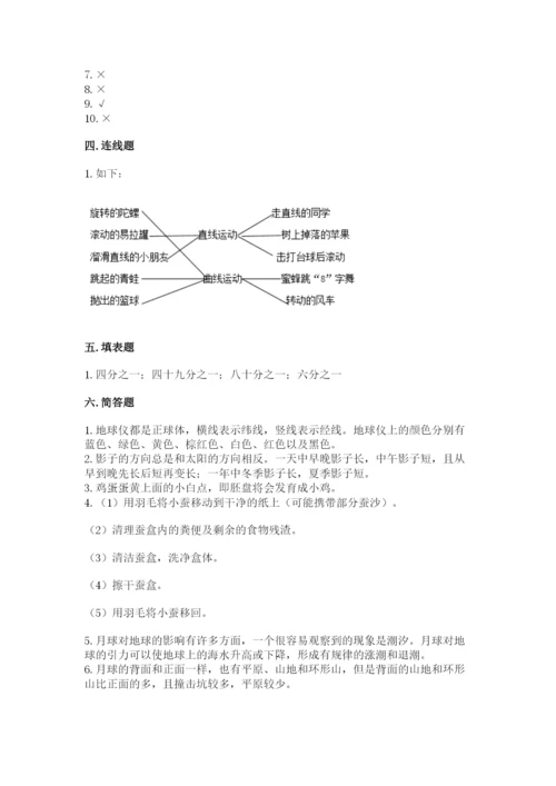 教科版科学三年级下册期末测试卷附答案（巩固）.docx