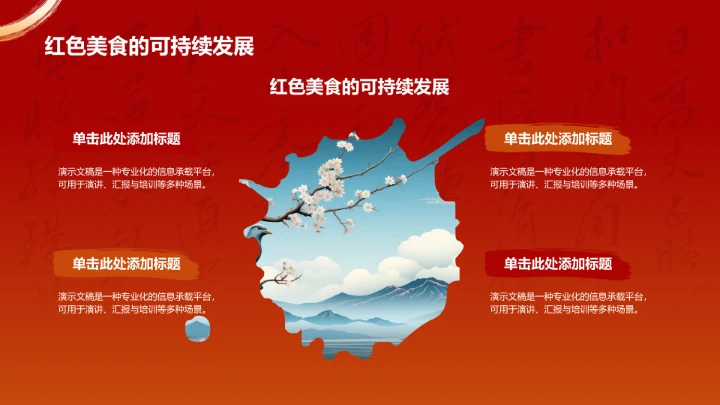 红色国潮风美食文化PPT