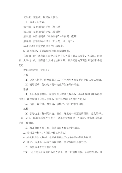 大班科学教案《复制》.docx