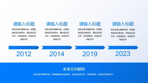 卡通插画高级现代企业发展时间轴PPT模板