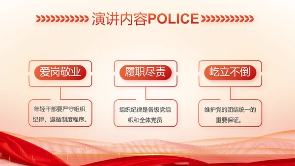 红色大气警察公安表彰大会动态PPT模板