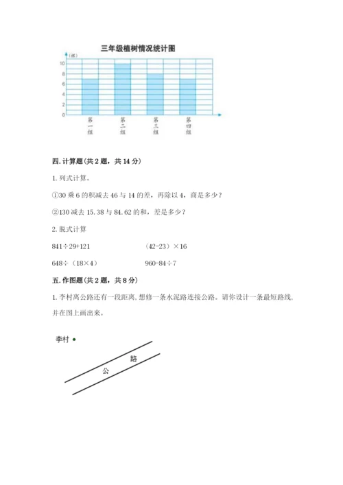 苏教版数学四年级上册期末卷含答案（完整版）.docx